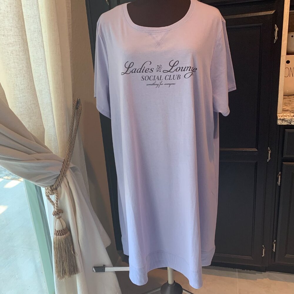 Lane Bryant Comfy Cotton Rib-Trim Sleepshirt 22/24 NWT